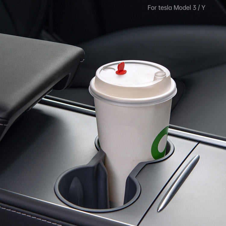 SHUNWEI SD-1054 Car Water Cup Holder for Tesla Model 3 / Y 2021-2022(Grey) - free shipping - PMC Jewellery - Order now!
