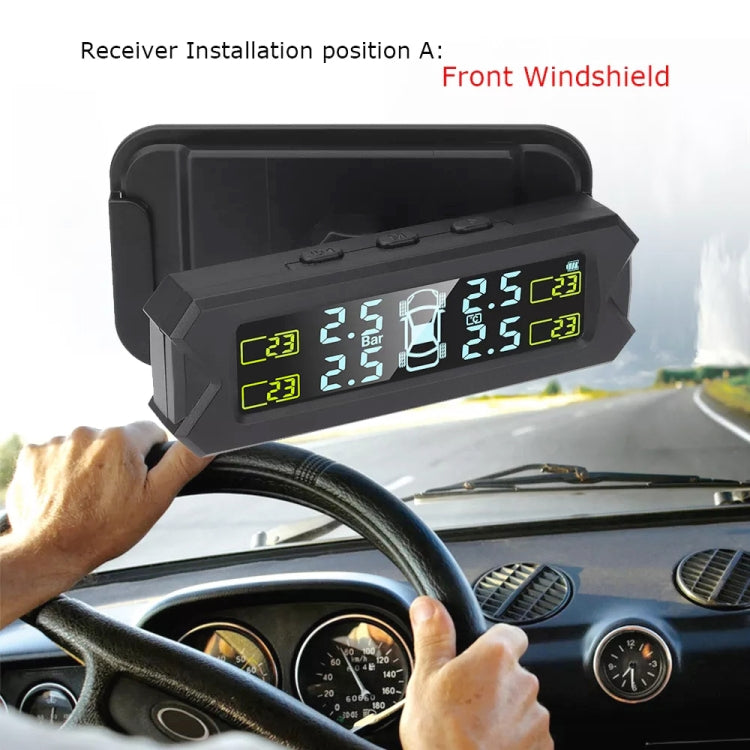Car High Precision Solar Charging Tire Pressure Monitoring System TPMS, Built-in Voice Sensor - free shipping - PMC Jewellery - Order now!