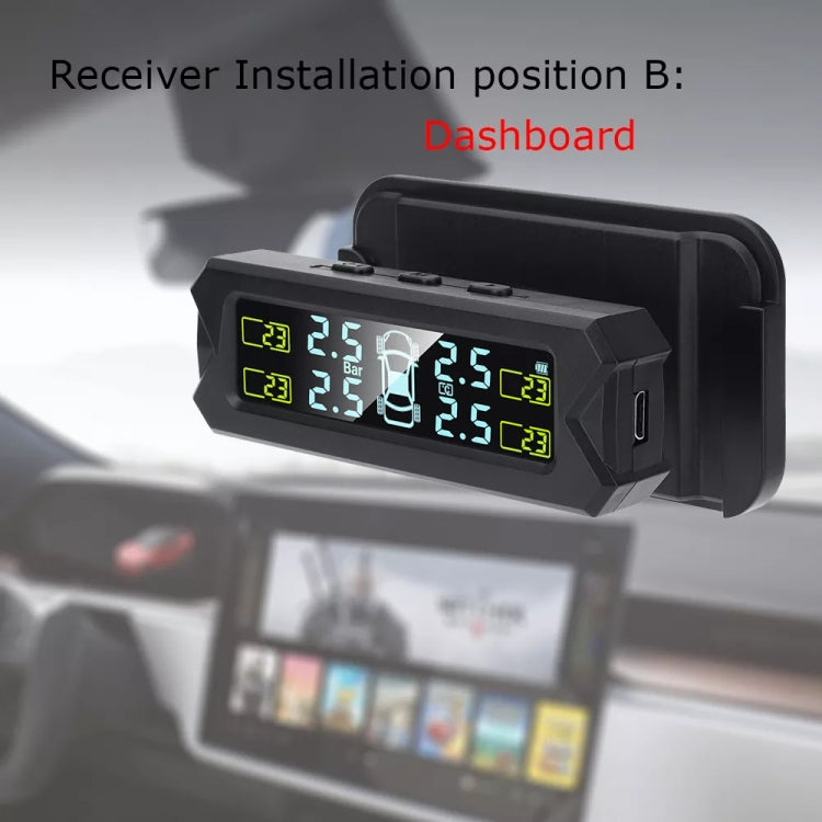 Car High Precision Solar Charging Tire Pressure Monitoring System TPMS, Built-in Voice Sensor - free shipping - PMC Jewellery - Order now!