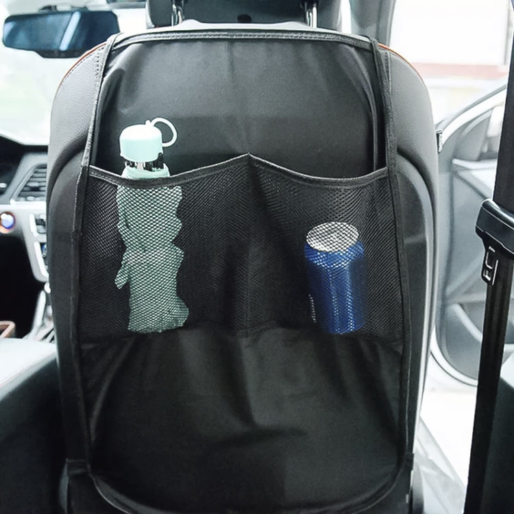 2pcs Car Rear Seat Protection Children Anti-kick Pad with Storage Bags Seat Back Anti-dirty Pad