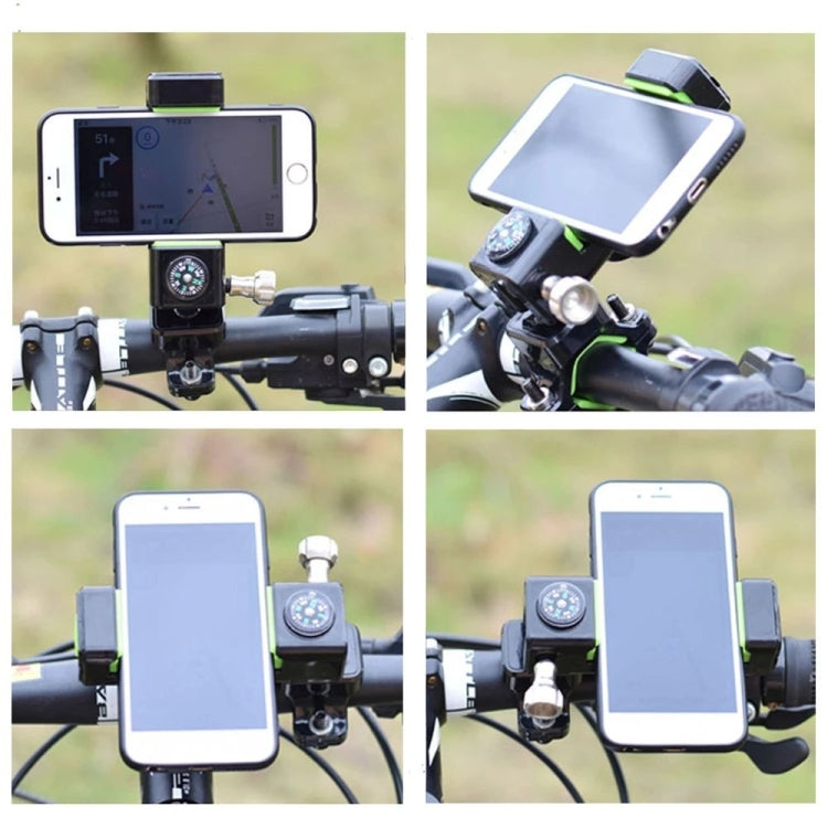Bicycle / Motorcycle Anti-theft Anti-take Off Mobile Phone Holder with Light (Green) - free shipping - PMC TechLife - Order now!