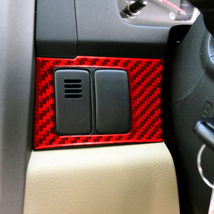 2 PCS Set for Honda CRV 2007-2011 Carbon Fiber Car Central Control Card Box Panel Decorative Sticker, Right Drive (Red) - Car Interior Mouldings by PMC TechLife | Online Shopping South Africa | PMC TechLife | Buy Now Pay Later Mobicred