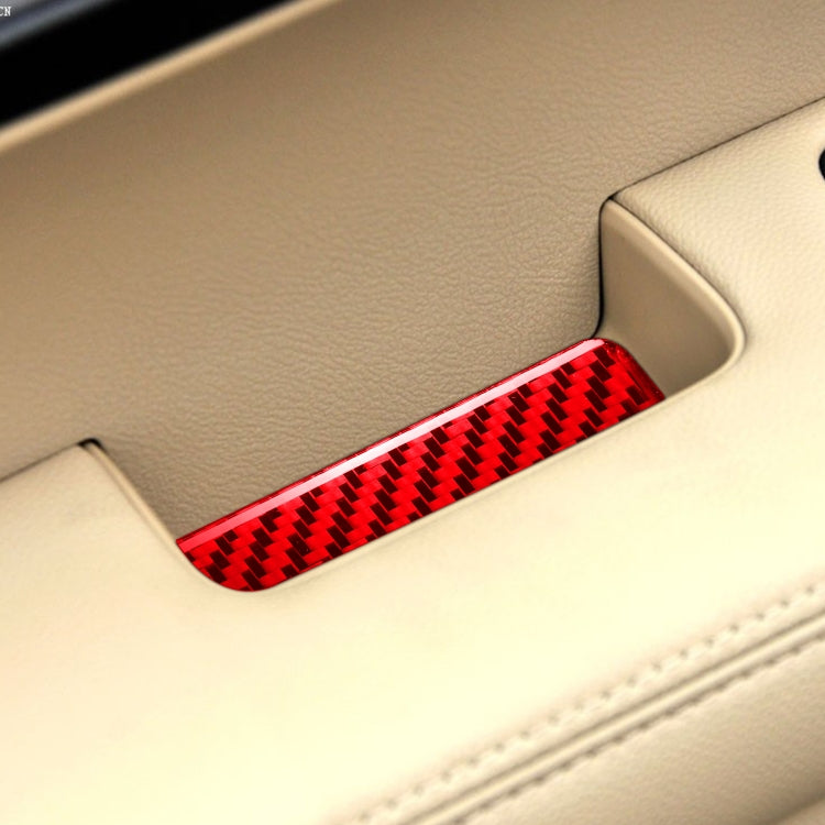4 PCS Set for Honda CRV 2007-2011 Carbon Fiber Car Inner Armrest Gasket Decorative Sticker,Left and Right Drive Universal (Red) - Car Interior Mouldings by PMC Jewellery | Online Shopping South Africa | PMC Jewellery | Buy Now Pay Later Mobicred