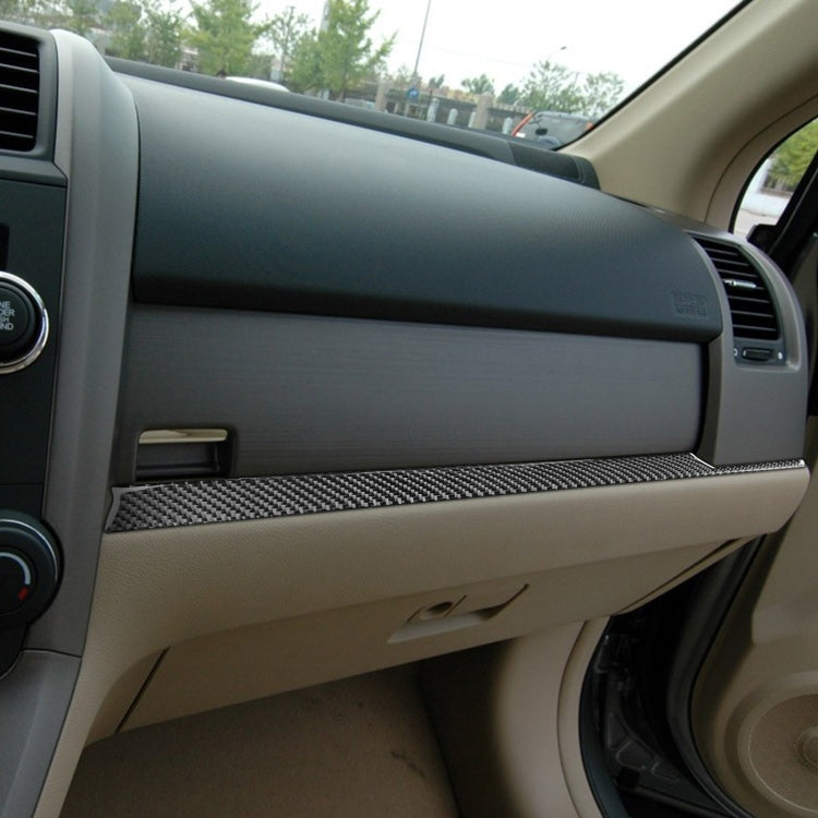 For Honda CRV 2007-2011 Carbon Fiber Car Co-pilot Center Control Trim Decorative Sticker,Left Drive (Red) - Car Interior Mouldings by PMC TechLife | Online Shopping South Africa | PMC TechLife | Buy Now Pay Later Mobicred