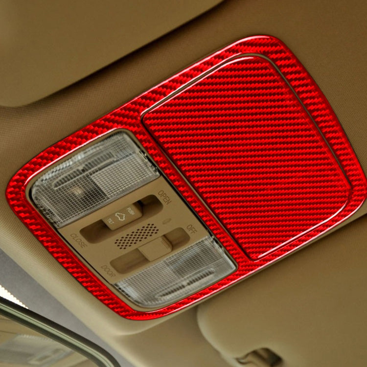 2 PCS Set for Honda CRV 2007-2011 Carbon Fiber Car Front Reading Light Panel Decorative Sticker,Left and Right Drive Universal (Red) - Car Interior Mouldings by PMC TechLife | Online Shopping South Africa | PMC TechLife | Buy Now Pay Later Mobicred