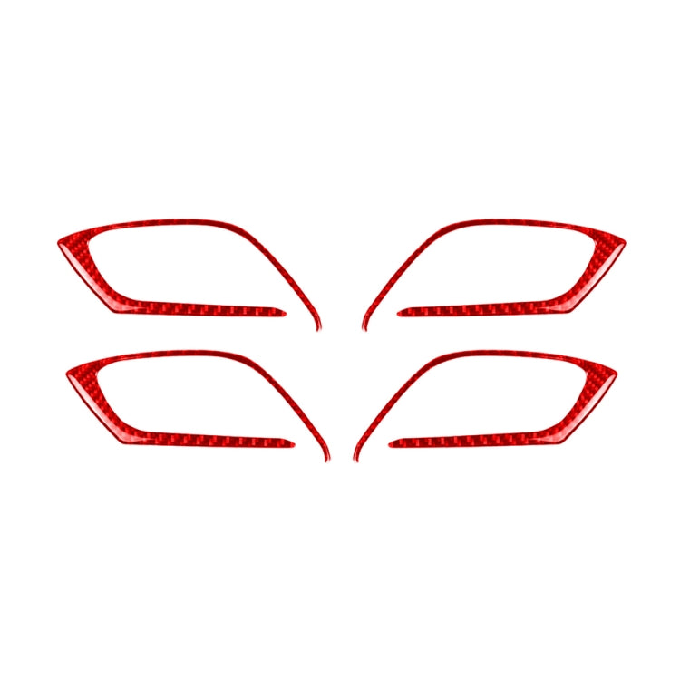 Car Carbon Fiber Inside Door Handle Decorative Sticker for Mazda CX-5 2017-2018, Left and Right Drive (Red)
