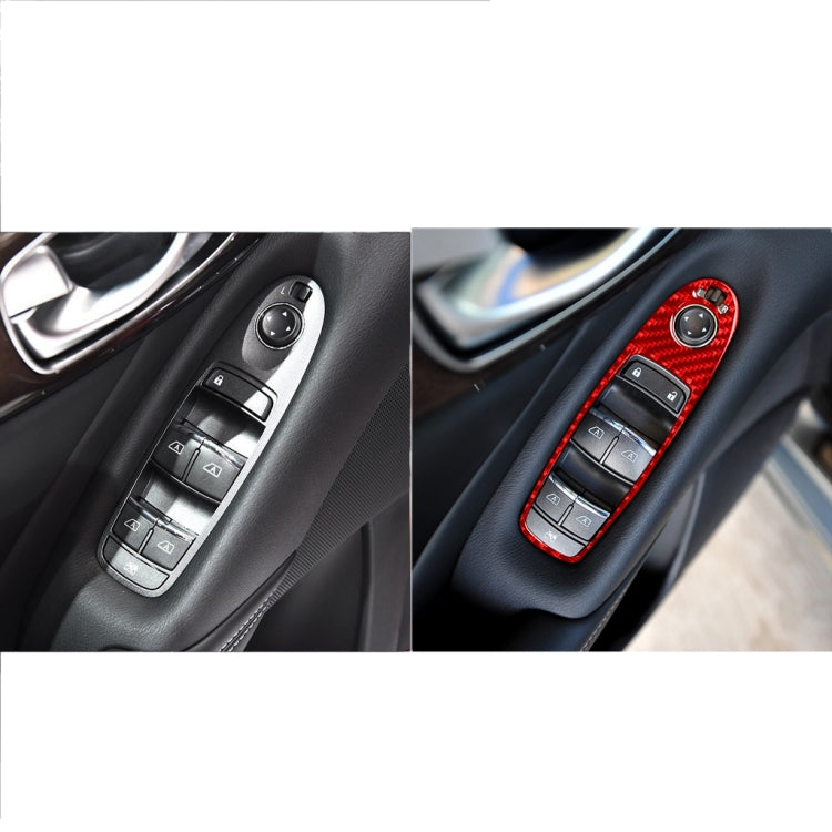 Car Carbon Fiber B Style Window Glass Lift Panel Decorative Sticker for Infiniti Q50 2014-2020, Left Drive (Red) - Steering Wheel Accessories by PMC TechLife | Online Shopping South Africa | PMC TechLife | Buy Now Pay Later Mobicred