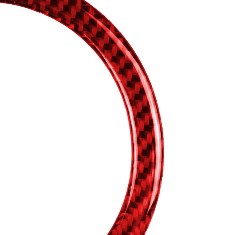2 in 1 Car Carbon Fiber Steering Wheel Decorative Sticker for BMW Mini R55 R56 Countryman R60 Paceman R61 2007-2013, Left and Right Drive Universal(Red)