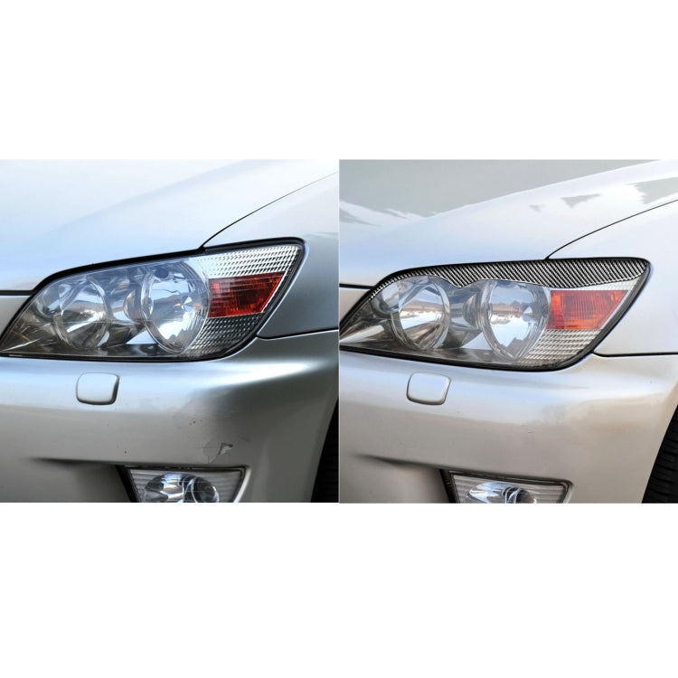 2 PCS / Set Carbon Fiber Car Lamp Eyebrow Decorative Sticker for Lexus IS200 1998-2005, Drop Glue Version - Lamp Decoration by PMC TechLife | Online Shopping South Africa | PMC TechLife | Buy Now Pay Later Mobicred