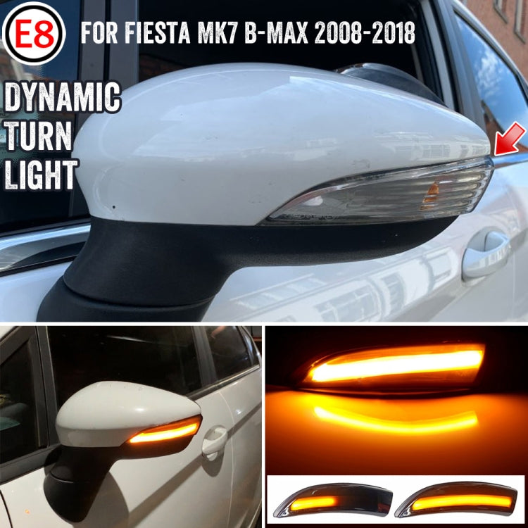 1 Pair For Ford Fiesta 2008-2017 Car Dynamic LED Turn Signal Light Rearview Mirror Flasher Water Blinker (Transparent Black) - Arrow Turn Lights by PMC TechLife | Online Shopping South Africa | PMC TechLife | Buy Now Pay Later Mobicred