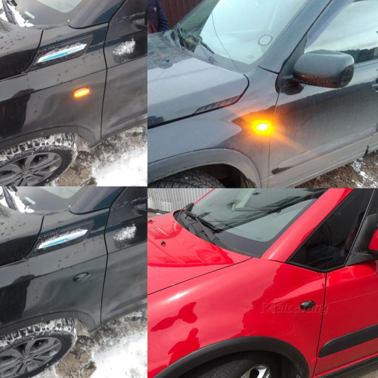 2pcs For Suzuki Grand Vitara JT 2005-2012 Car Dynamic LED Fender Side Light (Transparent Black) - Arrow Turn Lights by PMC TechLife | Online Shopping South Africa | PMC TechLife | Buy Now Pay Later Mobicred