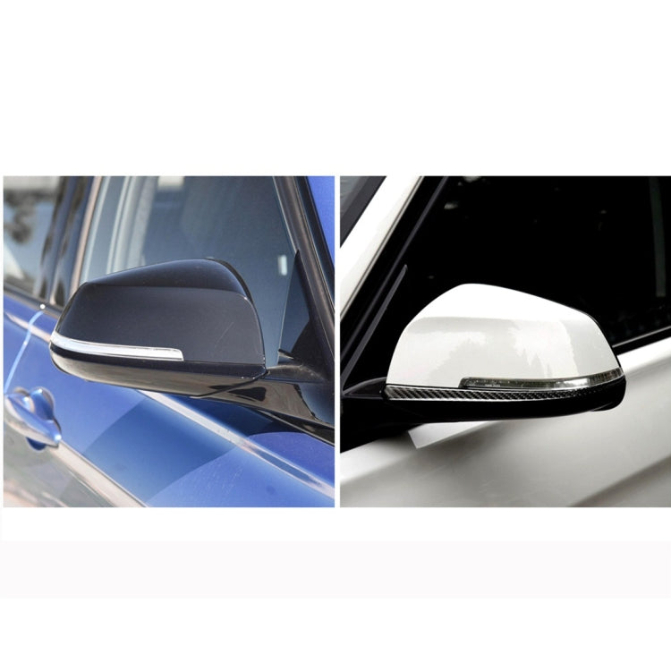 Carbon Fiber Car Rearview Mirror Bumper Strip Decorative Sticker for BMW F30 2013-2018 / F34 2013-2017