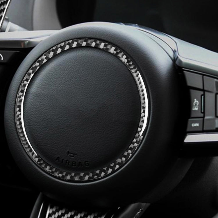 Car Carbon Fiber Steering Wheel Logo Decorative Stickers for Jaguar F-PACE X761 XE X760 XF X260 XJ 2016-2020, Left and Right Drive Universal