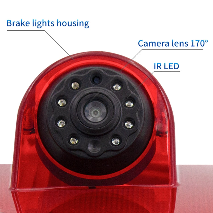 PZ464 Car Water-resistant Brake Light View Camera + 7 inch Rearview Monitor for Renault / Vauxhall