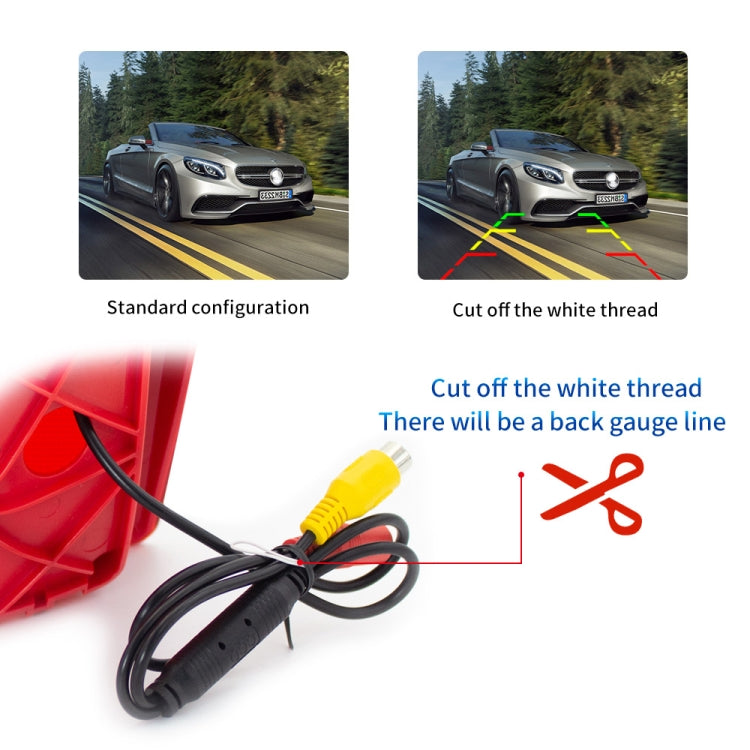 PZ462 Car Water-resistant Brake Light View Camera + 7 inch Rearview Monitor for Renault / Nissan / Opel