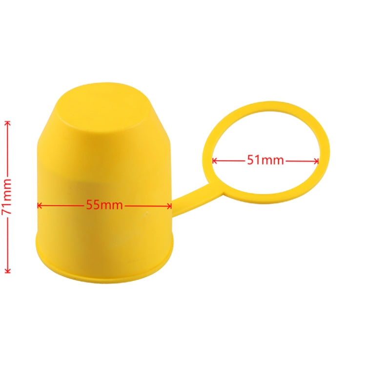 50mm Plastic Car Truck Tow Ball Cover Cap Towing Hitch Trailer Towball Protection (Yellow) - Towing Bars by PMC TechLife | Online Shopping South Africa | PMC TechLife | Buy Now Pay Later Mobicred