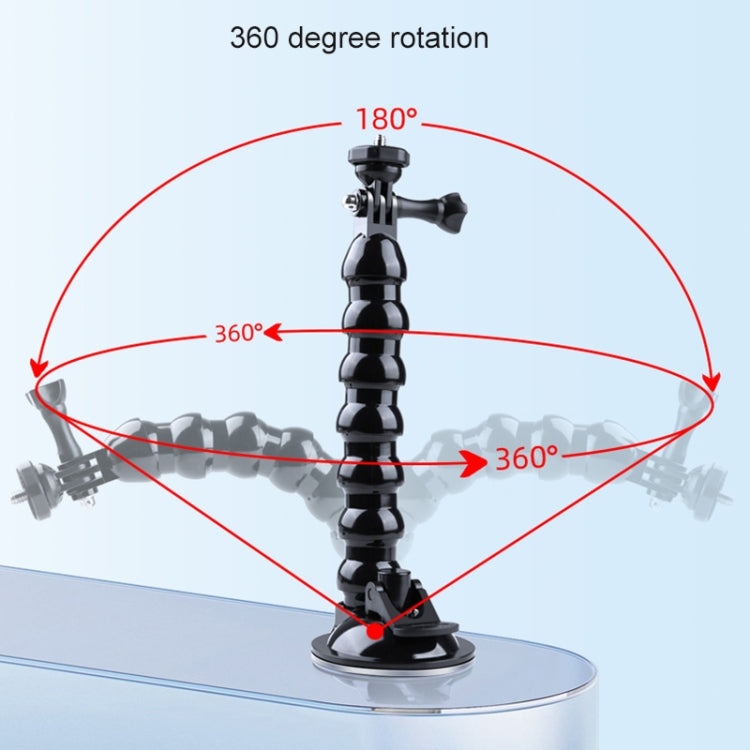 Extended Suction Cup Jaws Flex Clamp Mount(Black)