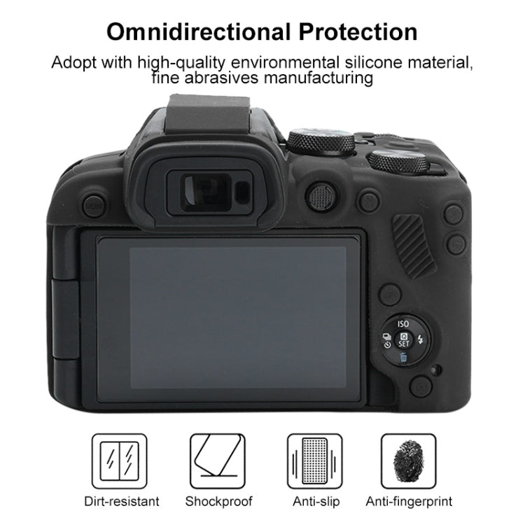 For Canon EOS R10 Soft Silicone Protective Case (Black) - Protective Case by PMC Jewellery | Online Shopping South Africa | PMC Jewellery | Buy Now Pay Later Mobicred