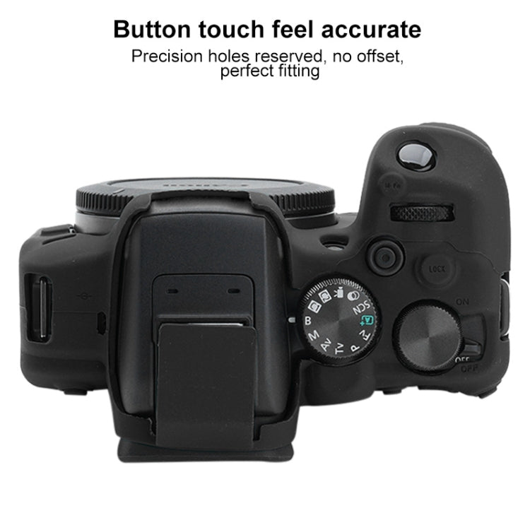 For Canon EOS R10 Soft Silicone Protective Case (Black) - Protective Case by PMC Jewellery | Online Shopping South Africa | PMC Jewellery | Buy Now Pay Later Mobicred
