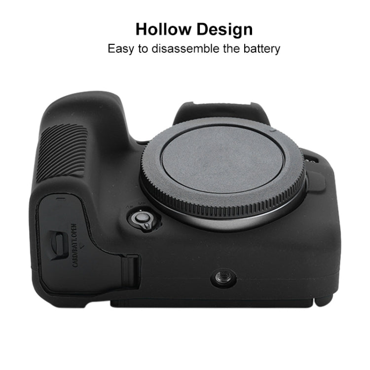 For Canon EOS R10 Soft Silicone Protective Case (Black) - Protective Case by PMC Jewellery | Online Shopping South Africa | PMC Jewellery | Buy Now Pay Later Mobicred
