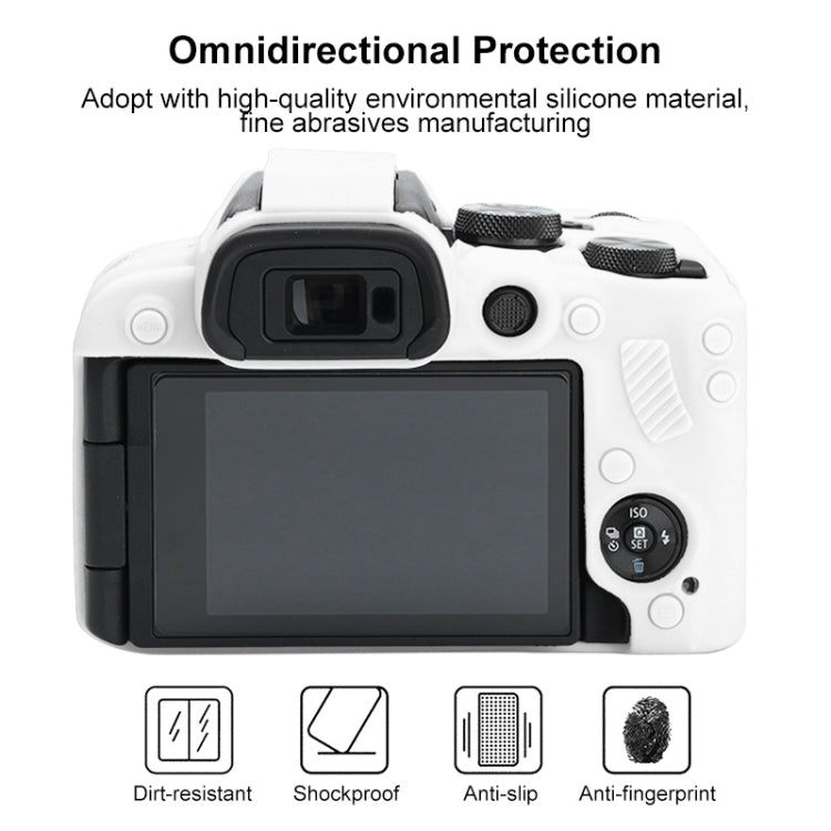 For Canon EOS R10 Soft Silicone Protective Case (White)