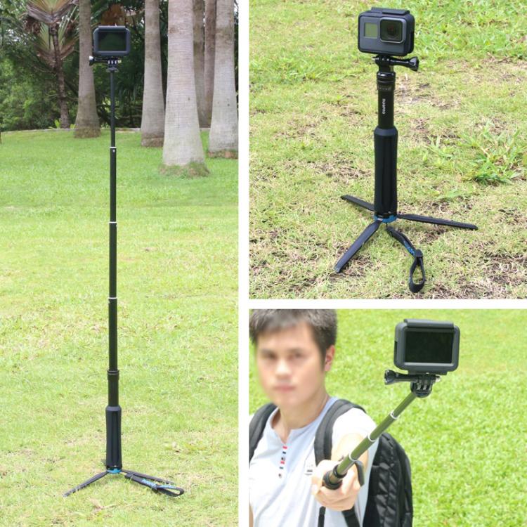 Portable Foldable Tripod Holder Selfie Monopod Stick for GoPro, Insta360, DJI and Other Action Cameras, Length: 23.5-81cm - Extendable Pole by PMC Jewellery | Online Shopping South Africa | PMC Jewellery | Buy Now Pay Later Mobicred