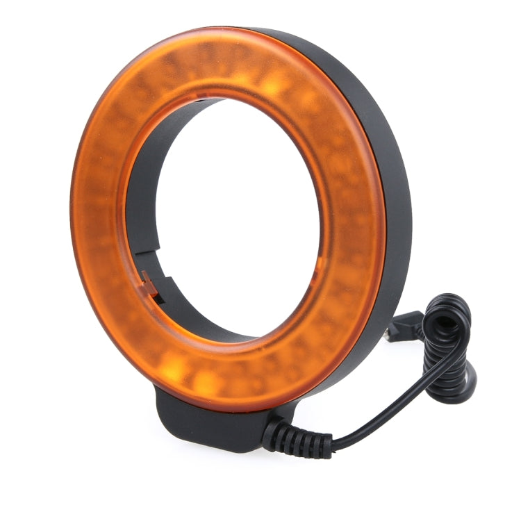 Circular LED Flash Light with 48 LED Lights & 6 Adapter Rings(49mm/52mm/55mm/58mm/62mm/67mm) for Macro Lens(Orange) - free shipping - PMC Jewellery - Order now!