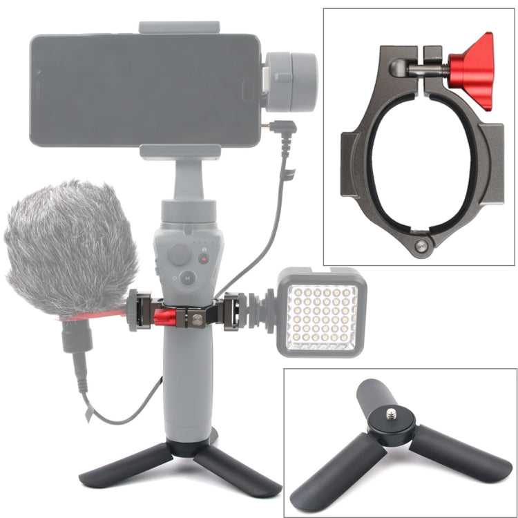 Mini Tripod Mount + Flashlight Extension Bracket for DJI OSMO Mobile 2