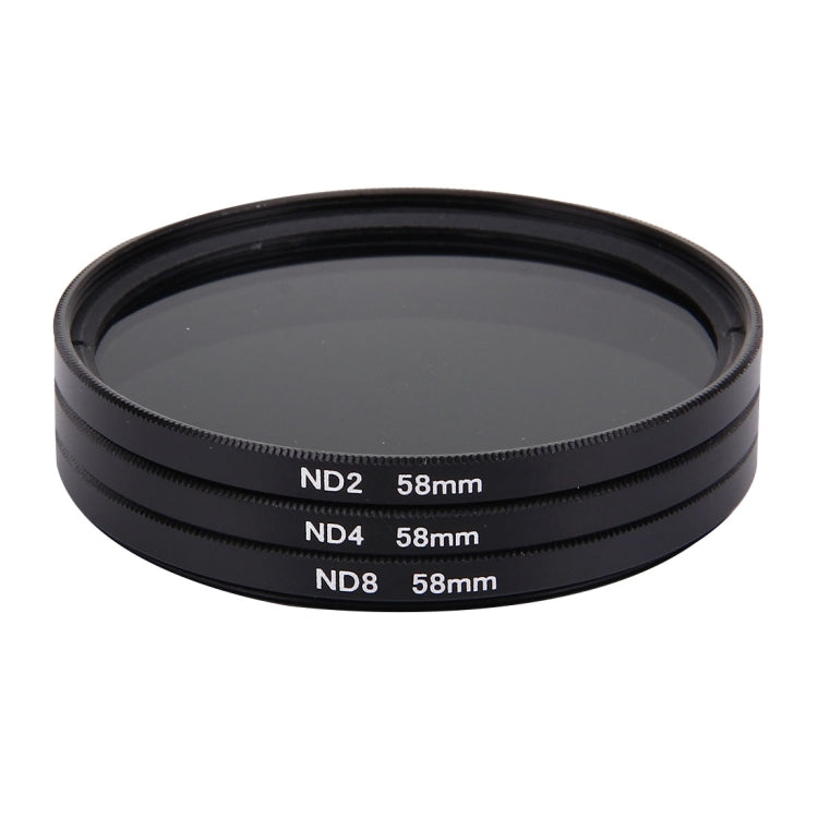 JUNESTAR Proffesional 58mm Lens Filter ND Filter Kits (ND2 + ND4 + ND8) for GoPro & Xiaomi Xiaoyi Yi & SJCAM Sport Action Camera - free shipping - PMC Jewellery - Order now!