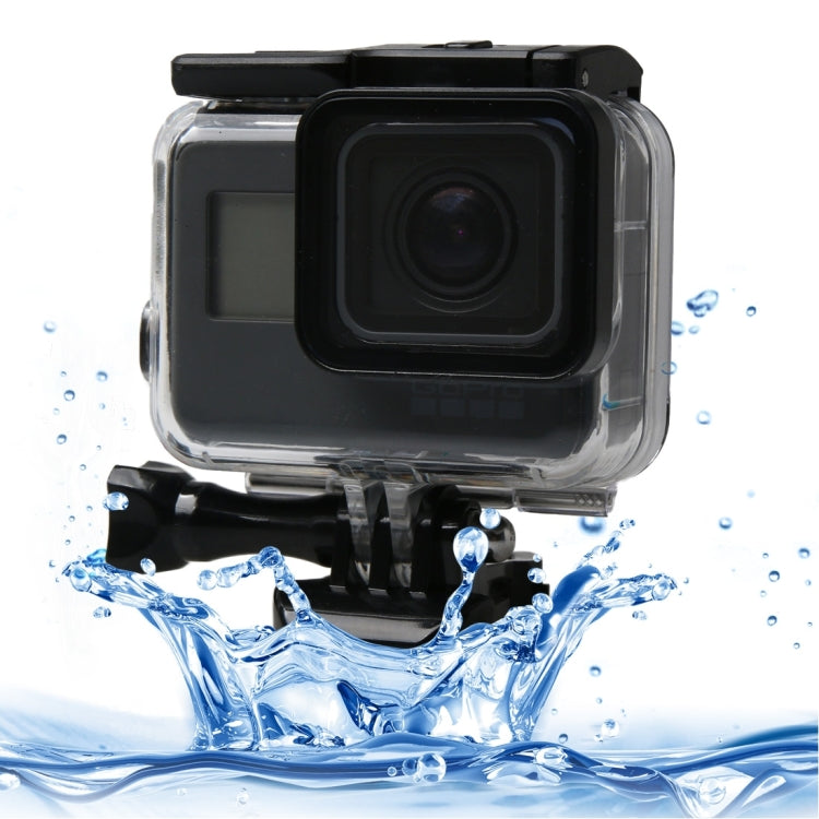 For GoPro HERO6 /5 Black 60m Underwater Water-resistant Housing Diving Case with Touch Screen Back Door & Filter / Buckle Basic Mount & Screw, No Need to Disassemble Lens
