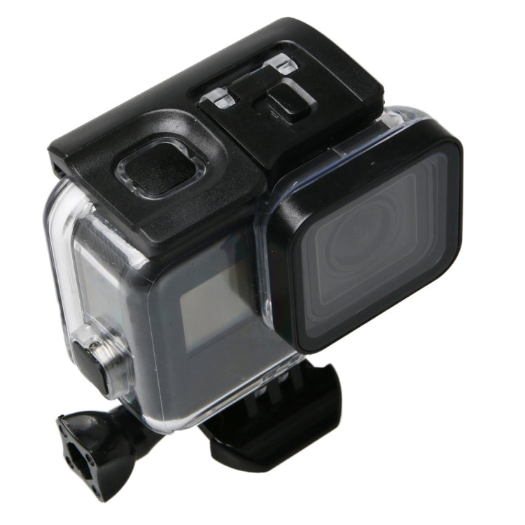 For GoPro HERO6 /5 Black 60m Underwater Water-resistant Housing Diving Case with Touch Screen Back Door & Filter / Buckle Basic Mount & Screw, No Need to Disassemble Lens