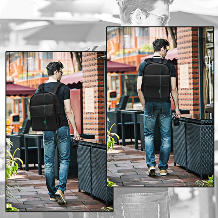 INDEPMAN DL-B013 Portable Water-resistant Scratch-proof Outdoor Sports Backpack Camera Bag Phone Tablet Bag for GoPro, SJCAM, Nikon, Canon, Xiaomi Xiaoyi YI, iPad, Apple, Samsung, Huawei, Size: 26.5 * 12.5 * 33 cm(Green)