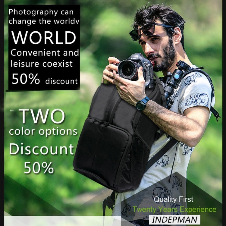 INDEPMAN DL-B016 Portable Water-resistant Scratch-proof Outdoor Sports Sling Shoulder Bag Camera Bag Phone Tablet Bag for GoPro, SJCAM, Nikon, Canon, Xiaomi Xiaoyi YI, iPad, Apple, Samsung, Huawei, Size: 25.5 * 19 * 44 cm(Green)