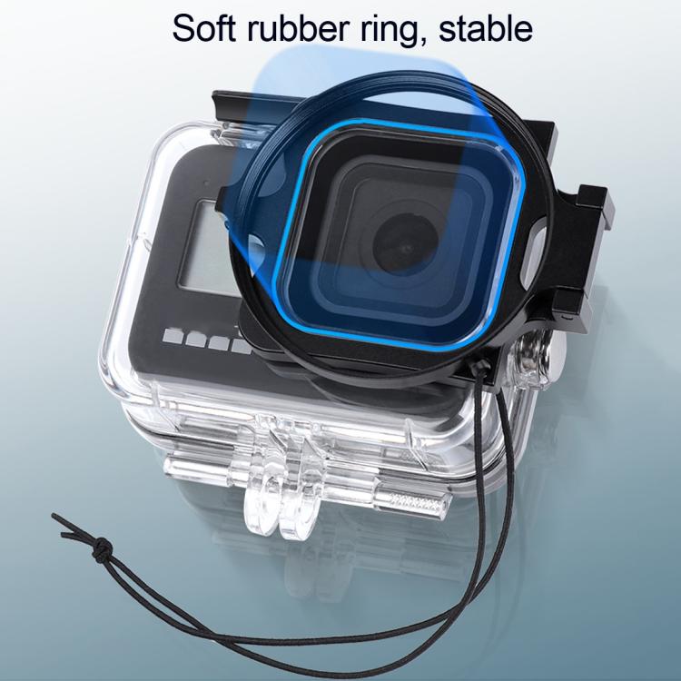RUIGPRO for GoPro HERO8 Professional 58mm 16X Macro Lens Dive Housing Filter + Dive Housing Water-resistant Case with Filter Adapter Ring & Lens Cap