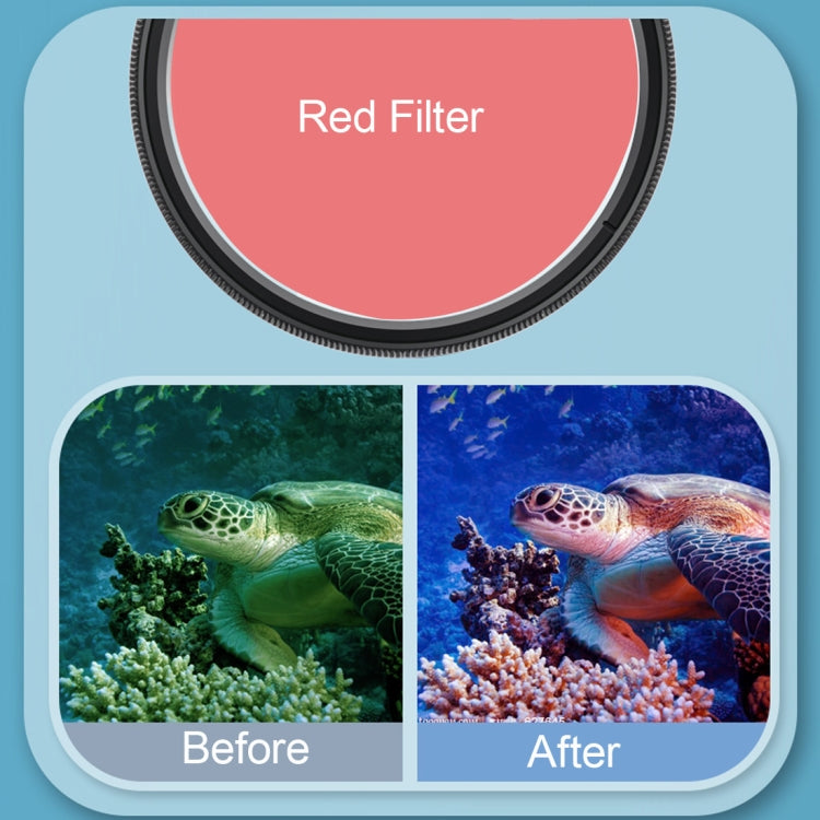 RUIGPRO for GoPro HERO8 58mm 16X Macro Lens + Red/Purple Diving Lens Filter + Dive Housing Waterproof Case Kits with Filter Adapter Ring & Lens Cap - Lens Filter by RUIGPRO | Online Shopping South Africa | PMC Jewellery | Buy Now Pay Later Mobicred