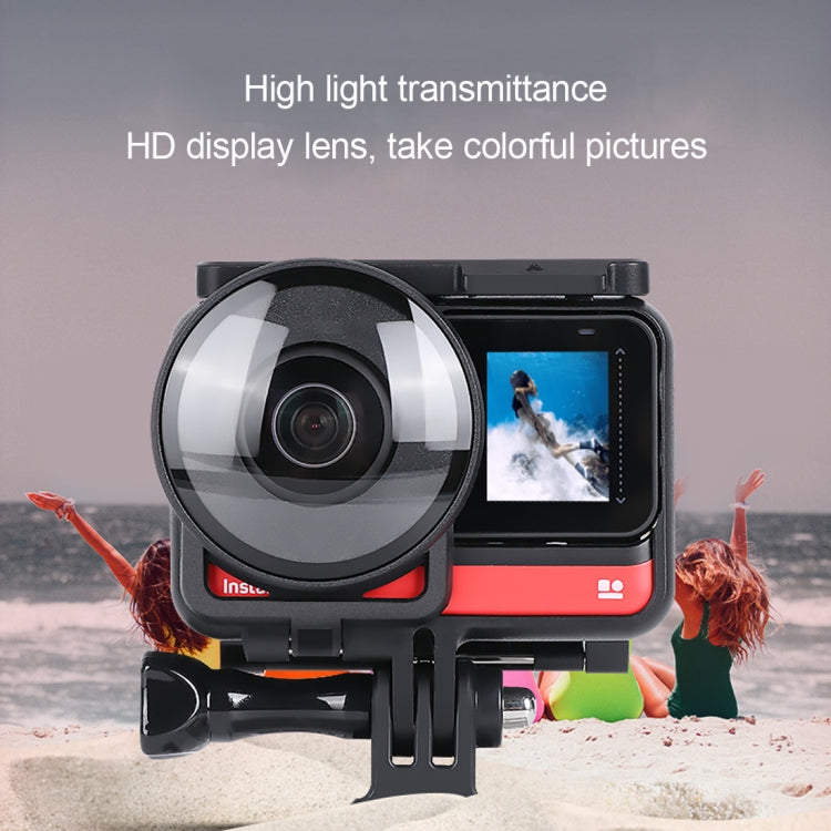 Lens Guard Protective Glass Cover for Insta360one R Panoramic Camera with Frame(Black) - Len Accessories by PMC TechLife | Online Shopping South Africa | PMC TechLife | Buy Now Pay Later Mobicred