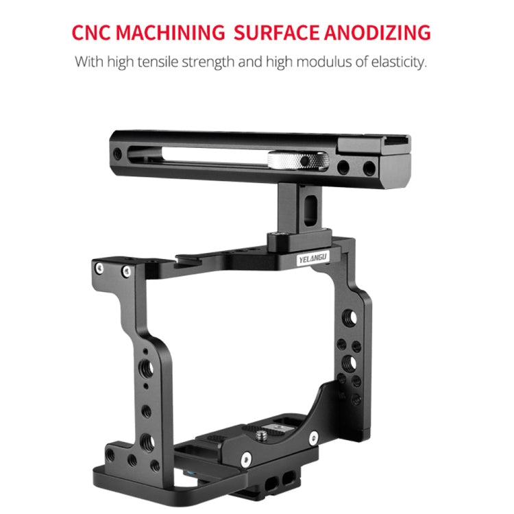 YELANGU C15-B YLG0711A-A Video Camera Cage Stabilizer with Handle for Nikon Z6 / Z7(Black)