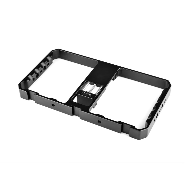 YELANGU PC06 YLG0909A Vlogging Live Broadcast Smartphone Metal Cage Video Rig Filmmaking Recording Handle Stabilizer Bracket for iPhone, Galaxy, Huawei, Xiaomi, HTC, LG, Google, and Other Smartphones(Black)