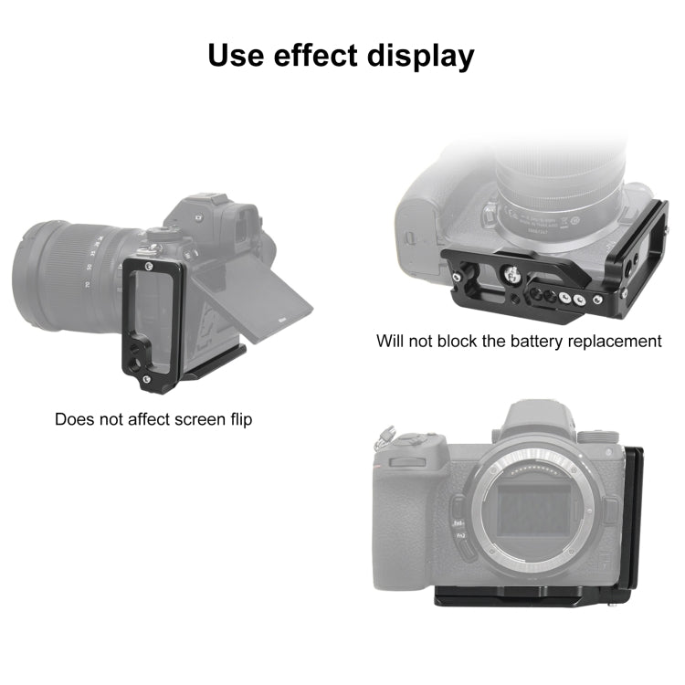 1/4 inch Vertical Shoot Quick Release L Plate Bracket Base Holder for Nikon Z6 / Z7