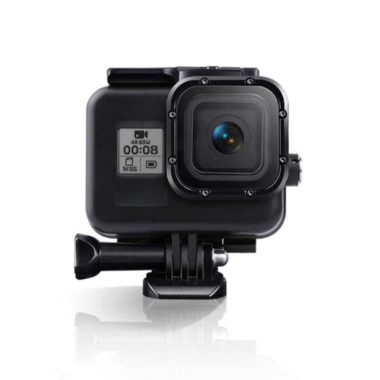For GoPro HERO8 Black 45m Water-resistant Housing Protective Case with Buckle Basic Mount & Screw & Floating Bobber Grip & Strap & Anti-Fog Inserts(Black)