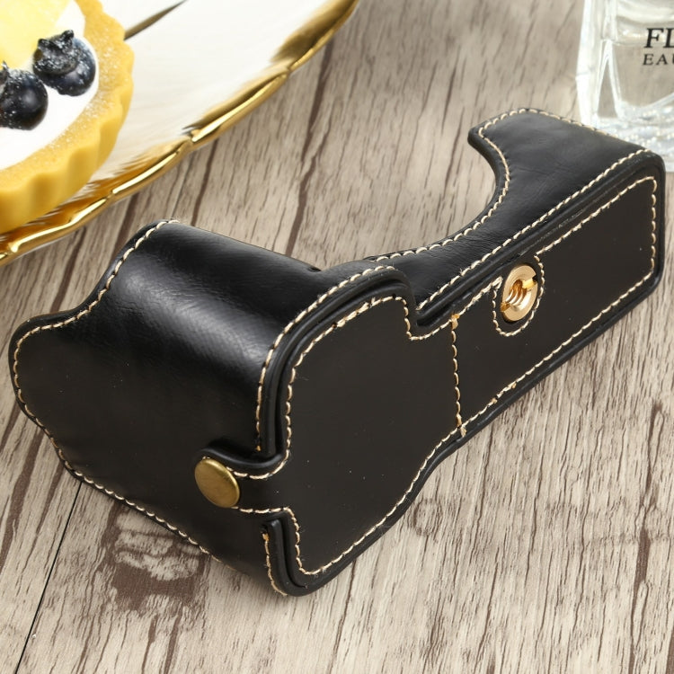 1/4 inch Thread PU Leather Camera Half Case Base for Sony ILCE-7C/A7C (Black) - free shipping - PMC TechLife - Order now!