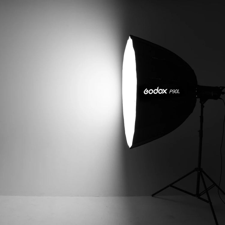 Godox P90L Diameter 90cm Parabolic Softbox Reflector Diffuser for Studio Speedlite Flash Softbox (Black) - free shipping - PMC Jewellery - Order now!