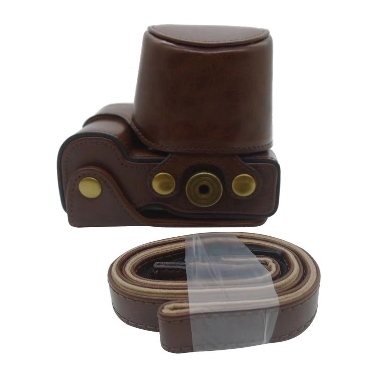 Full Body Camera PU Leather Case Bag for Sony ZV-E10(Coffee) - free shipping - PMC Jewellery - Order now!