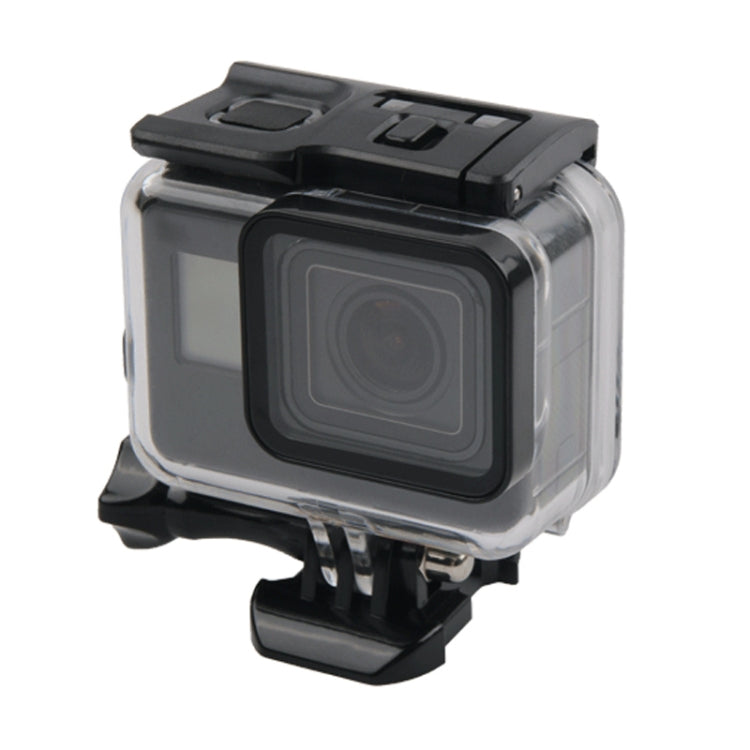 45m Water-resistant Housing Protective Case + Touch Screen Back Cover for GoPro NEW HERO /HERO6 /5, with Buckle Basic Mount & Screw, No Need to Remove Lens (Transparent)