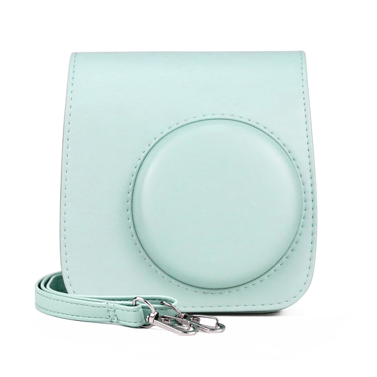Retro Full Body PU Leather Case Camera Bag with Strap for FUJIFILM instax mini 7+ (Baby Blue)