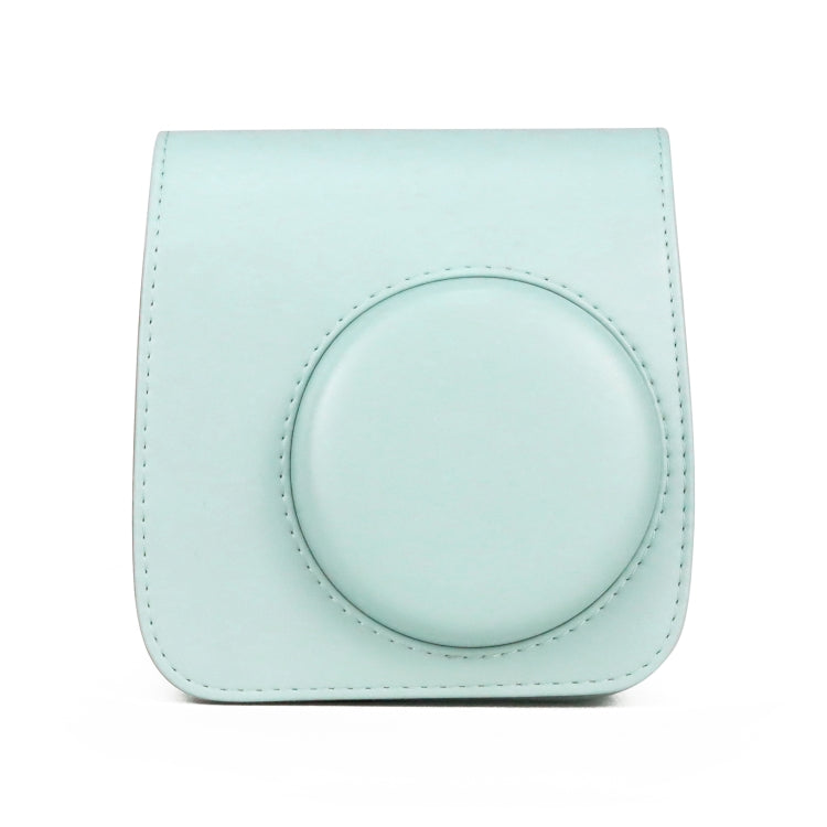 Retro Full Body PU Leather Case Camera Bag with Strap for FUJIFILM instax mini 7+ (Baby Blue)