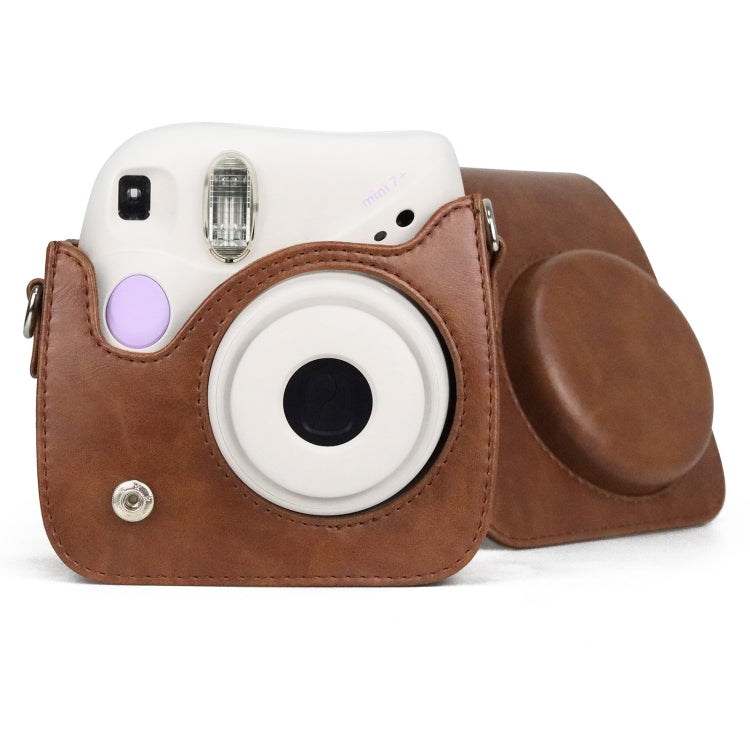 Retro Full Body PU Leather Case Camera Bag with Strap for FUJIFILM instax mini 7+ (Brown) - Leather Bag by PMC TechLife | Online Shopping South Africa | PMC TechLife | Buy Now Pay Later Mobicred