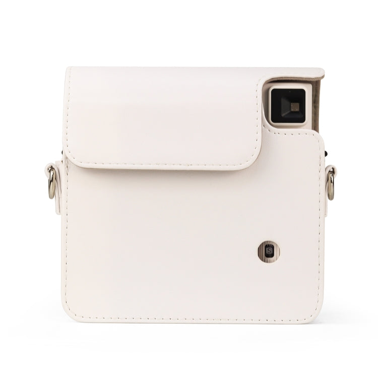 Full Body PU Leather Case Camera Bag with Strap for FUJIFILM instax Square SQ1 (White)