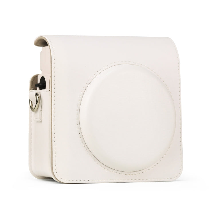 Full Body PU Leather Case Camera Bag with Strap for FUJIFILM instax Square SQ1 (White)