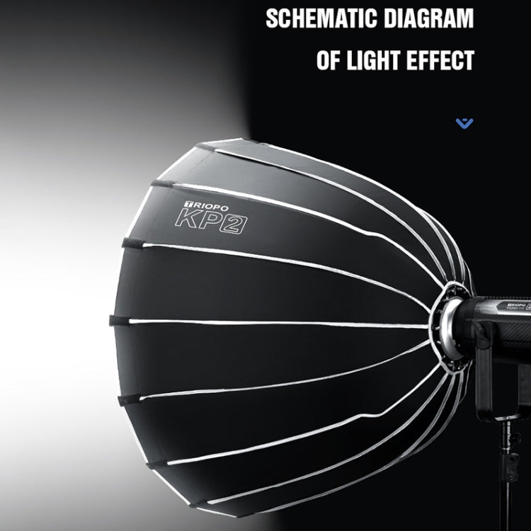 TRIOPO KP2-60 60cm Speedlite Flash Deep Parabolic Softbox Bowens Mount Diffuser(Black) - free shipping - PMC Jewellery - Order now!